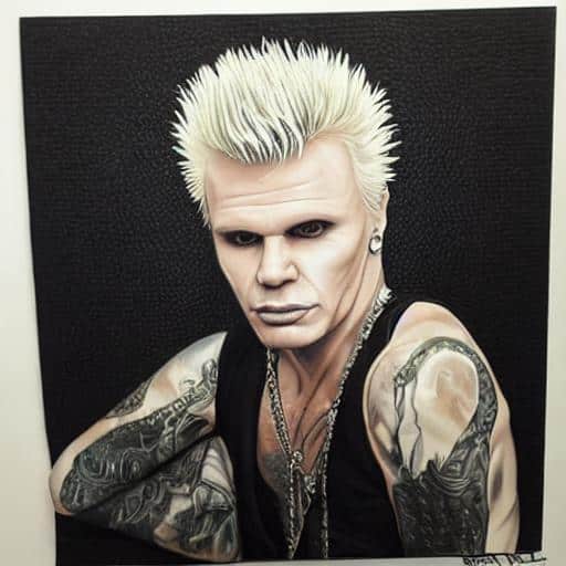 Portrait of Billy Idol, visual art, highly detailed - Improve Your Storytelling