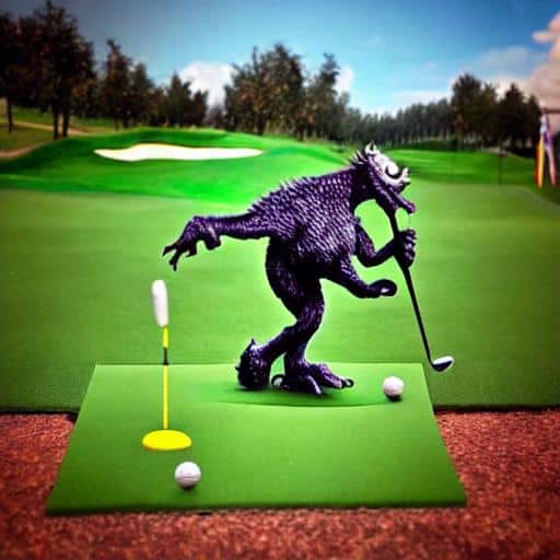 Monster playing golf, visual art, highly detailed - Fucket List