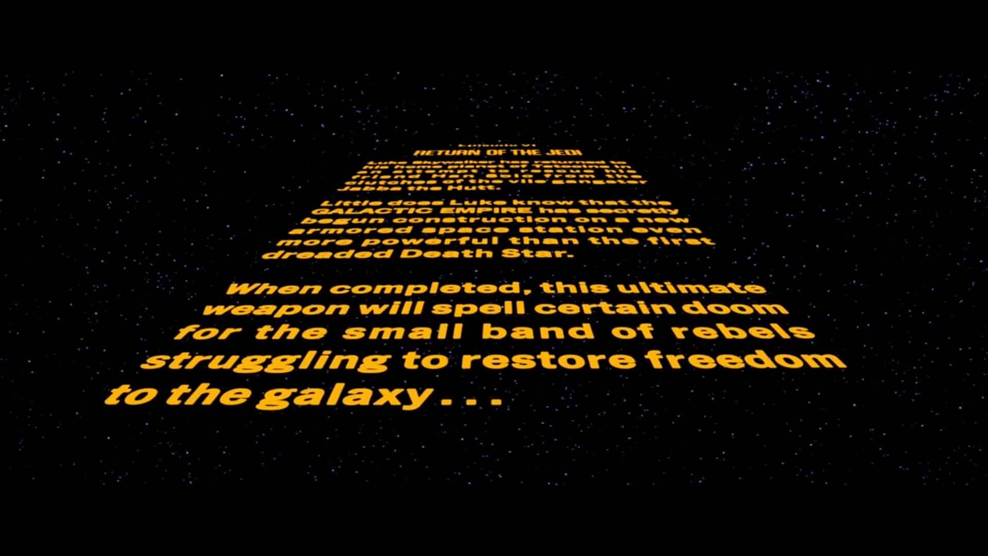 Star Wars opening crawl with only three dots - Four-Dot Ellipsis